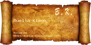 Buella Kleon névjegykártya